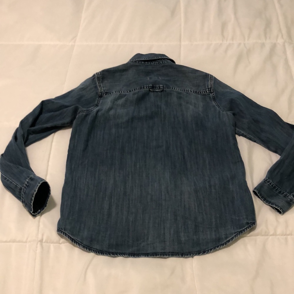 Madewell denim chambray button up long sleeve size XS office wear feminine - Picture 7 of 7